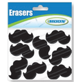 Mustache Topper Erasers